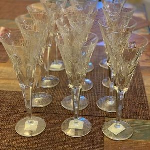 Waterford Millennium Crystal Flute glasses